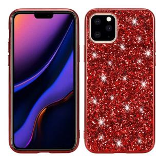 Glitter Powder Shockproof TPU Protective Case for iPhone 11 Pro(Red)