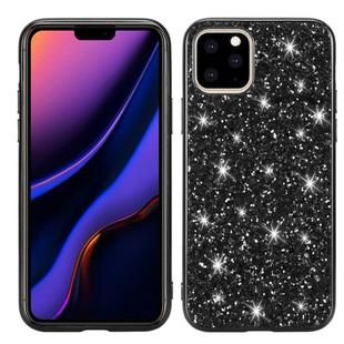 Glitter Powder Shockproof TPU Protective Case for iPhone 11 Pro Max(Black)