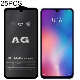 25 PCS AG Matte Frosted Full Cover Tempered Glass For Xiaomi Redmi Note 6