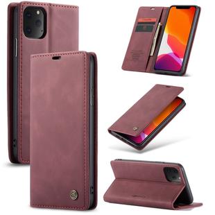 CaseMe-013 Multifunctional Horizontal Flip Leather Case with Card Slot & Holder & Wallet for iPhone 11 Pro(Wine)