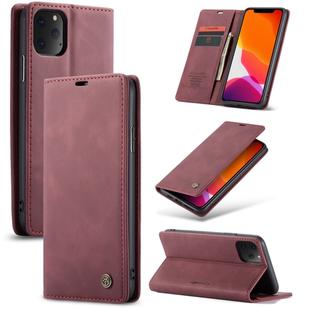 CaseMe-013 Multifunctional Horizontal Flip Leather Case with Card Slot & Holder & Wallet for iPhone 11 Pro Max(Wine)