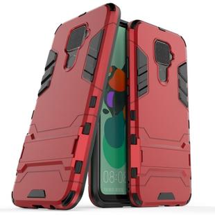 Shockproof PC + TPU Case with Holder for Huawei Nova 5i Pro(Red)