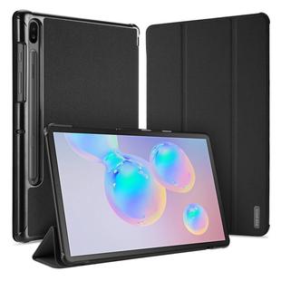 DUX DUCIS Domo Series Horizontal Flip Magnetic PU Leather Case with Three-folding Holder & Sleep / Wake-up Function for Galaxy Tab S6 / T860(Black)