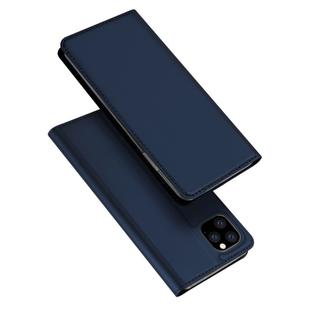 For iPhone 11 Pro Max DUX DUCIS Skin Pro Series Shockproof Horizontal Flip Leather Case with Holder & Card Slots (Dark Blue)