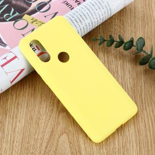 Solid Color Liquid Silicone Shockproof Full Coverage Case For Motorola One (P30 Play)(Yellow)