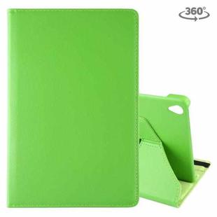 Litchi Texture Horizontal Flip 360 Degrees Rotation Leather Case with Holder for Huawei MediaPad M6 10.8(Green)