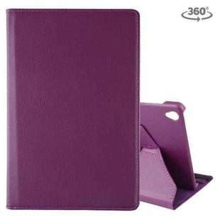 Litchi Texture Horizontal Flip 360 Degrees Rotation Leather Case with Holder for Huawei MediaPad M6 10.8(Purple)