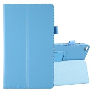 Litchi Texture Horizontal Flip Leather Case with Holder for Galaxy Tab A8.0 T290(Sky Blue)