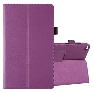 Litchi Texture Horizontal Flip Leather Case with Holder for Galaxy Tab A8.0 T290(Purple)