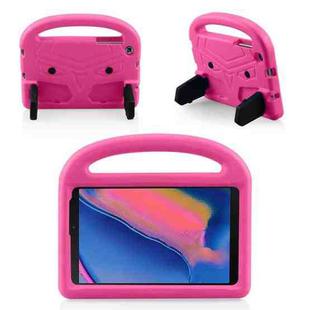 Shockproof EVA Bumper Case with Handle & Holder for Galaxy Tab A 8 (2019) P200 / P205(Rose Red)