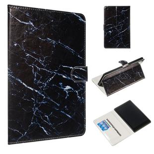 For Amazon Kindle HD8 2016 / 2017 / 2018 Colored Drawing Pattern Horizontal Flip PU Leather Case with Holder & Card Slots(Black Marble)