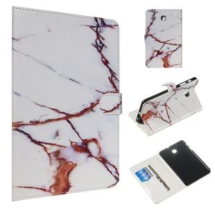 For Galaxy Tab A 8.0 (2018) / T387 Colored Drawing Pattern Horizontal Flip PU Leather Case with Holder & Card Slots(Platinum Marble)
