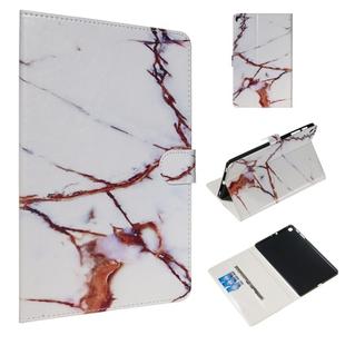 For Galaxy Tab A 10.1 (2019) / T510 Colored Drawing Pattern Horizontal Flip PU Leather Case with Holder & Card Slots(Platinum Marble)