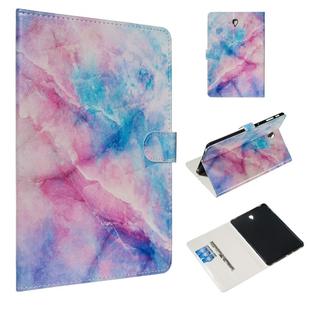 For Galaxy Tab S4 10.5 T830 / T835 Colored Drawing Pattern Horizontal Flip PU Leather Case with Holder & Card Slots(Pink Blue Marble)