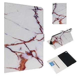 For Galaxy Tab S5e 10.5 T720 / T725 Colored Drawing Pattern Horizontal Flip PU Leather Case with Holder & Card Slots(Platinum Marble)
