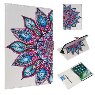 For  iPad Air 10.5 (2019) / iPad Pro 10.5 (2017) Colored Drawing Pattern Horizontal Flip PU Leather Case with Holder & Card Slots(Half Flower)