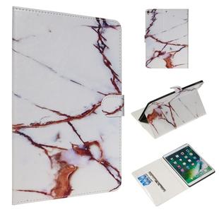 For  iPad Air 10.5 (2019) / iPad Pro 10.5 (2017) Colored Drawing Pattern Horizontal Flip PU Leather Case with Holder & Card Slots(Platinum Marble)