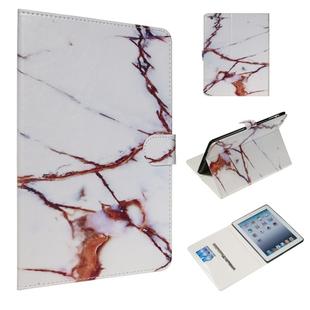 For iPad 4 / 3 / 2 Colored Drawing Pattern Horizontal Flip PU Leather Case with Holder & Card Slots(Platinum Marble)
