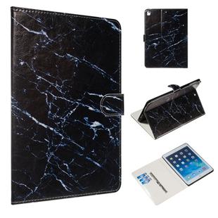 For iPad Air / Air 2 / iPad Pro 9.7 (2016) / iPad 9.7 (2017) / iPad 9.7 (2018) Colored Drawing Pattern Horizontal Flip PU Leather Case with Holder & Card Slots(Black Marble)