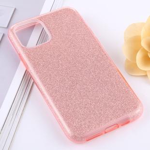 For iPhone 11 Pro Max Full Coverage TPU + PC Glittery Powder Protective Back Case (Pink)