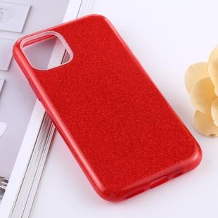 For iPhone 11 Pro Max Full Coverage TPU + PC Glittery Powder Protective Back Case (Red)