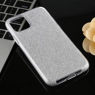 For iPhone 11 Pro Max Full Coverage TPU + PC Glittery Powder Protective Back Case (Silver)