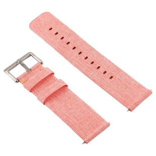 Simple Fashion Canvas Watch Band for Fitbit Versa / Versa 2(Coral)