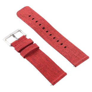 Simple Fashion Canvas Watch Band for Fitbit Versa / Versa 2(Dark Orange)