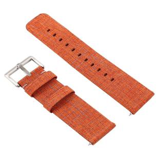 Simple Fashion Canvas Watch Band for Fitbit Versa / Versa 2(Light Orange)