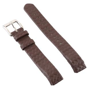 Smart Watch Shiny Leather Watch Band for Fitbit Alta(Dark Brown)