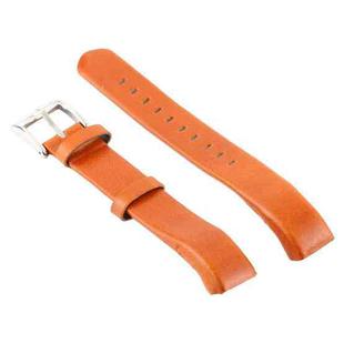 Smart Watch Shiny Leather Watch Band for Fitbit Alta(Orange)