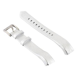 Smart Watch Shiny Leather Watch Band for Fitbit Alta(White)