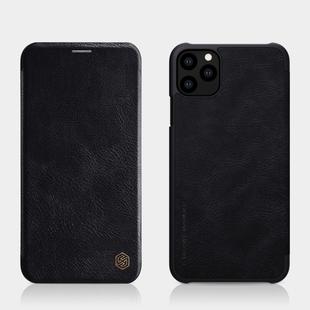 For iPhone 11 Pro NILLKIN  QIN Series Crazy Horse Texture Horizontal Flip Leather Case with Card Slot(Black)