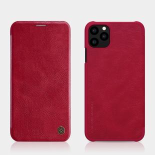 For iPhone 11 Pro NILLKIN  QIN Series Crazy Horse Texture Horizontal Flip Leather Case with Card Slot(Red)