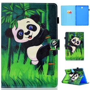 for Galaxy Tab S4 10.5 T830 Colored Drawing Stitching Horizontal Flip Leather Case, with Holder & Card Slots(Panda)
