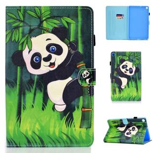 for Galaxy Tab A 8.0 (2019) P200 Colored Drawing Stitching Horizontal Flip Leather Case, with Holder & Card Slots(Panda)