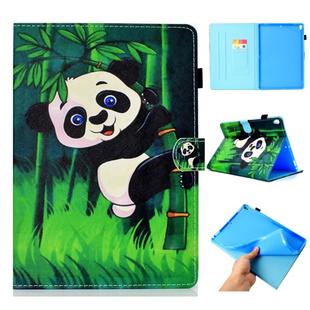 For iPad Pro 10.5 2017 / 2019 Colored Drawing Stitching Horizontal Flip Leather Case, with Holder & Card Slots & Sleep / Wake-up function(Panda)