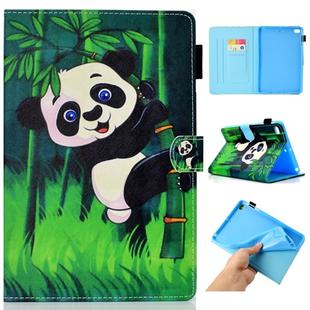 For iPad Mini 1 / 2 / 3 / 4 / 5 Colored Drawing Stitching Horizontal Flip Leather Case, with Holder & Card Slots & Sleep / Wake-up function(Panda)