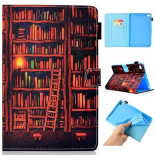 For iPad Mini 1 / 2 / 3 / 4 / 5 Colored Drawing Stitching Horizontal Flip Leather Case, with Holder & Card Slots & Sleep / Wake-up function(Bookshelf)