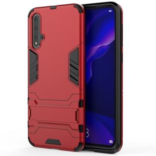 For Huawei Nova 5 / Nova 5 Pro Shockproof PC + TPU Protective Case with Invisible Holder(Red)