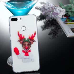 For Huawei Honor 9 Lite Coloured Drawing Pattern IMD Workmanship Soft TPU Protective Case(Glove Deer)