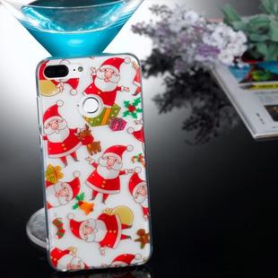 For Huawei Honor 9 Lite Coloured Drawing Pattern IMD Workmanship Soft TPU Protective Case(Santa Claus)