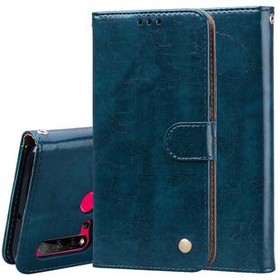 For Huawei P20 Lite (2019) / Nova 5i Business Style Oil Wax Texture Horizontal Flip Leather Case with Holder & Card Slots & Wallet(Royal Blue)