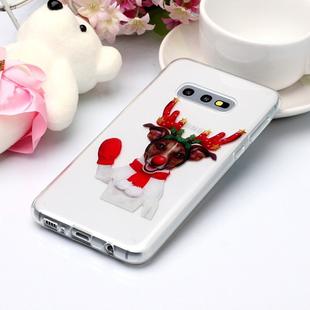 For Galaxy S10e Coloured Drawing Pattern IMD Workmanship Soft TPU Protective Case(Glove Deer)