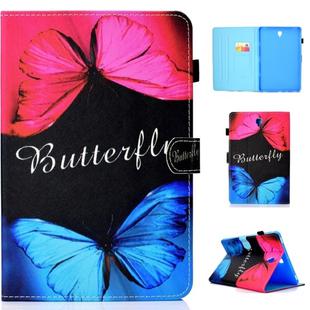 For Galaxy Tab S4 10.5 T830 Colored Drawing Stitching Horizontal Flip Leather Case, with Holder & Card Slots(Butterfly Love)