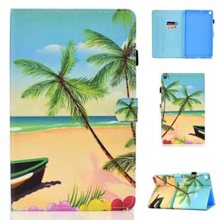 For Galaxy Tab S5e T720 Colored Drawing Stitching Horizontal Flip Leather Case, with Holder & Card Slots(Sandbeach)