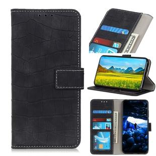 For Wiko Y80 Crocodile Texture Horizontal Flip Leather Case with Holder & Wallet & Card Slots & Photo Frame(Black)