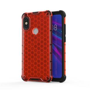 For Xiaomi Redmi Note 6 / Note 6 Pro Shockproof Honeycomb PC + TPU Protective Case(Red)