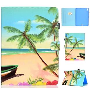 For iPad Pro 11 inch Colored Drawing Stitching Horizontal Flip Leather Case, with Holder & Card Slots(Sandbeach)