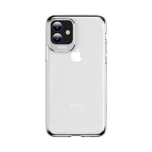 For iPhone 11 TOTUDESIGN Clear Crystal Series Metal + PC Protective Case(Silver)